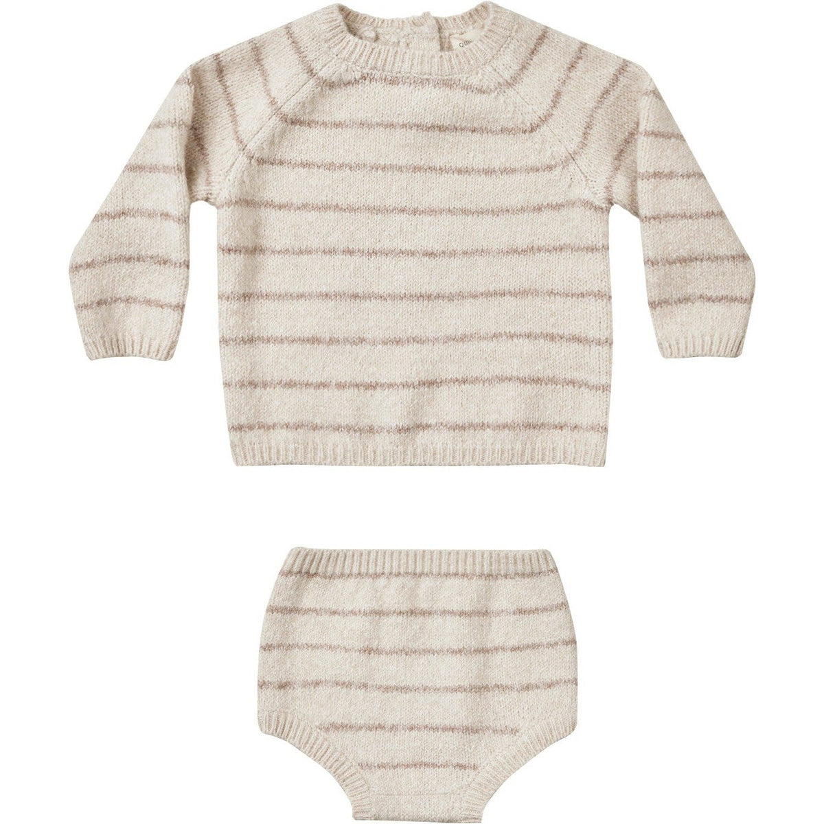 Quincy Mae Bailey Knit Set | Heathered Oat Stripe