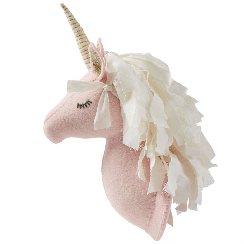 Mud Pie White Mane Unicorn Wall Mount