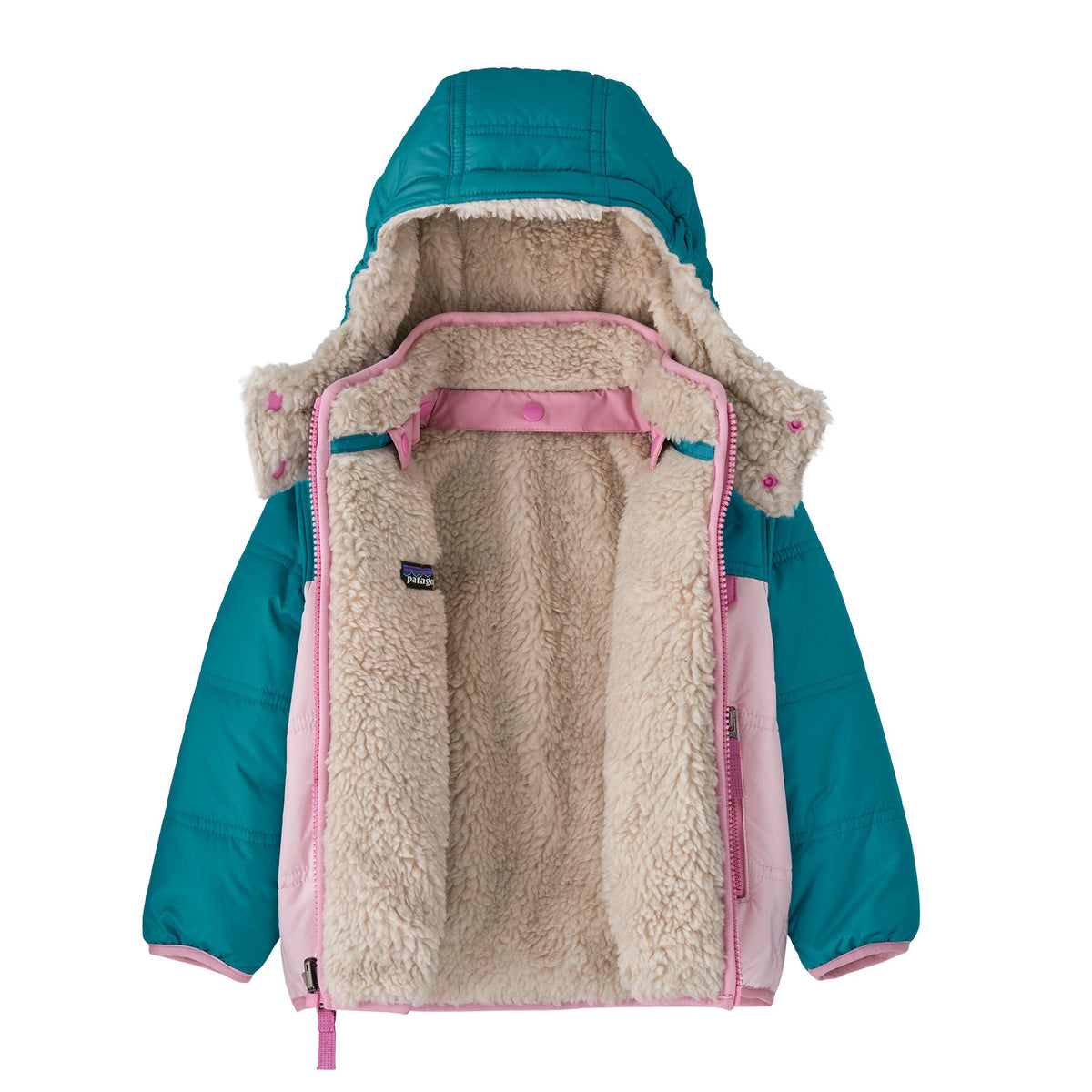 Patagonia Baby Reversible Tribbles Hoody | Peaceful Pink