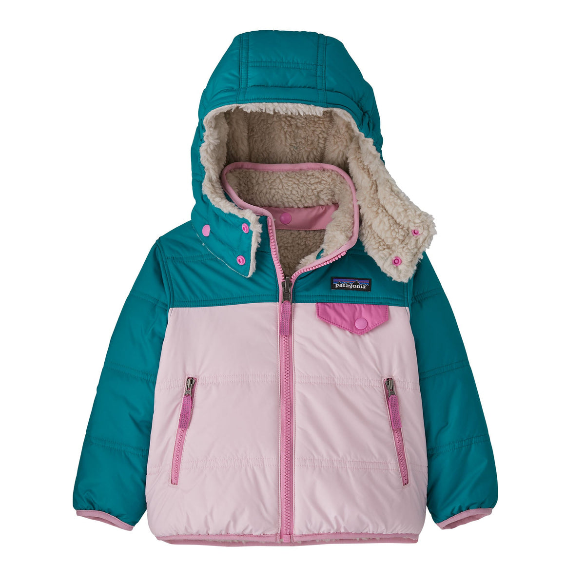 Patagonia Baby Reversible Tribbles Hoody | Peaceful Pink
