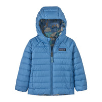 Patagonia Baby Reversible Down Sweater Hoody | Andea Song: Blue Bird