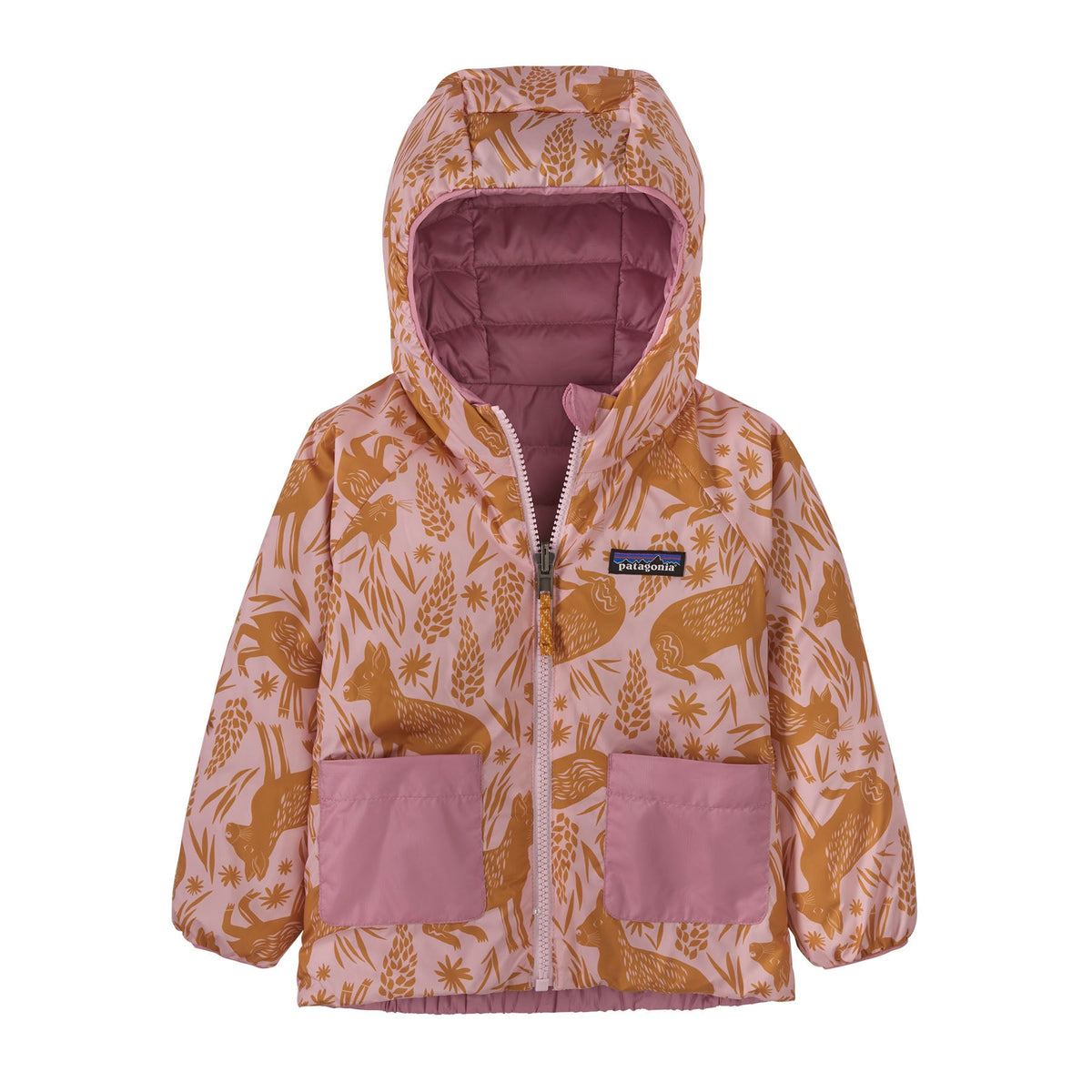 Patagonia Baby Reversible Down Sweater Hoody | Mara Mara: Peaceful Pink