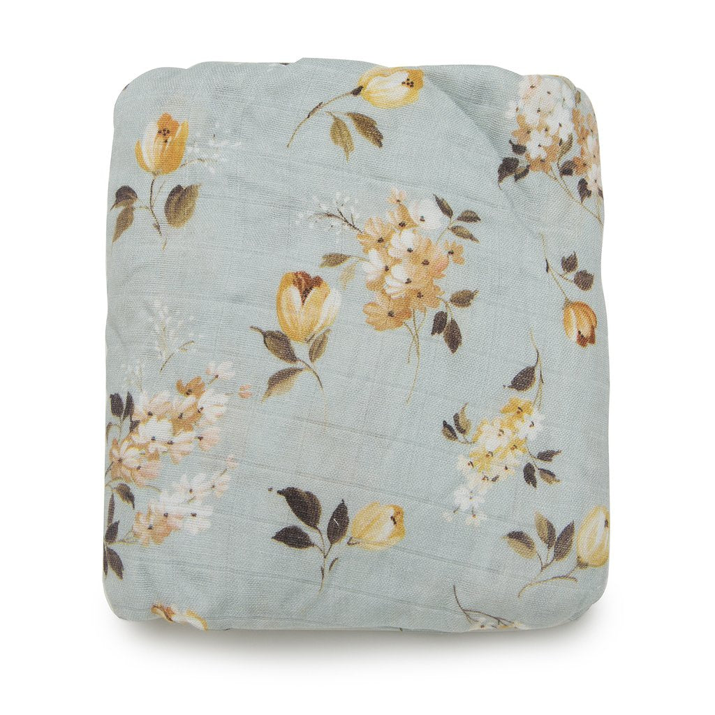 Loulou Lollipop Muslin Crib Sheet- Wild Rose