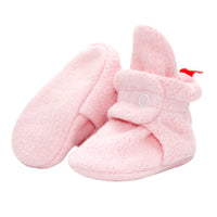 Zutano Cozie Fleece Baby Booties - Baby Pink