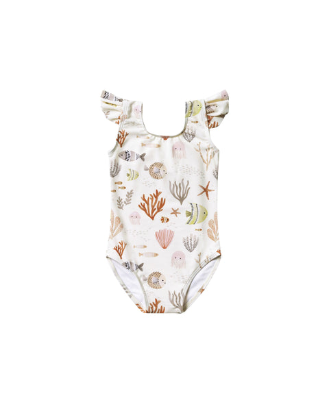 Rylee & Cru Frill Swimsuit - Sea Life