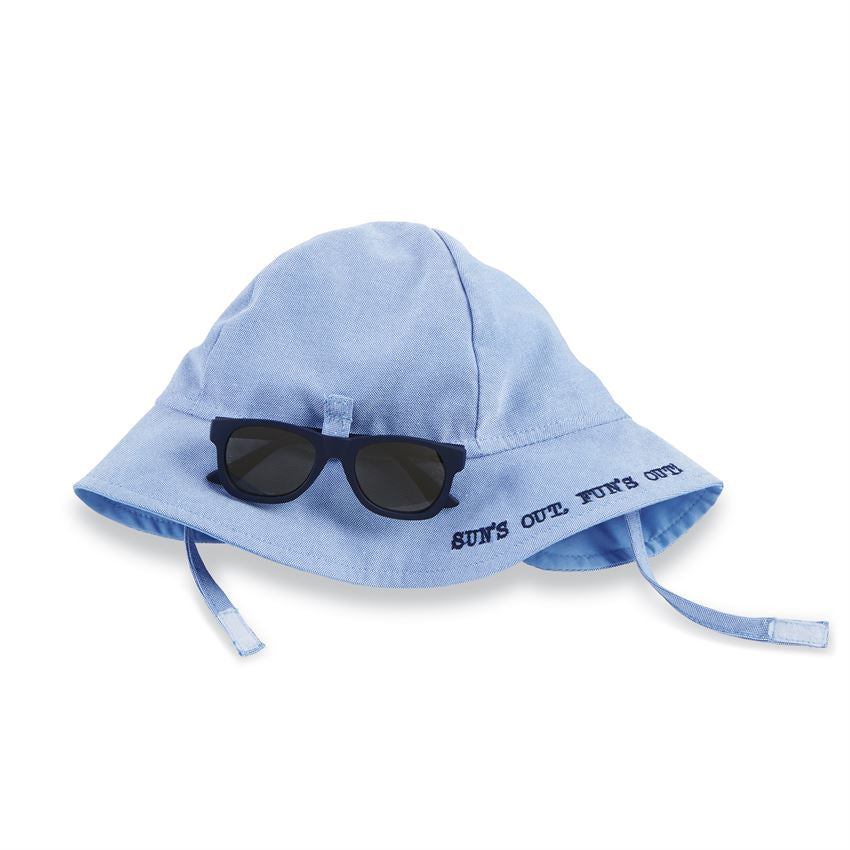 Mud Pie Cool Dude Hat & Sunglass Set