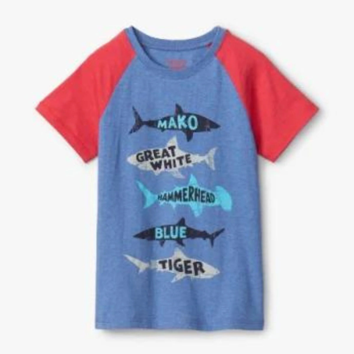 Hatley Lots Of Sharks Raglan Tee