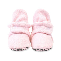 Zutano Cozie Fleece Gripper Booties - Baby Pink