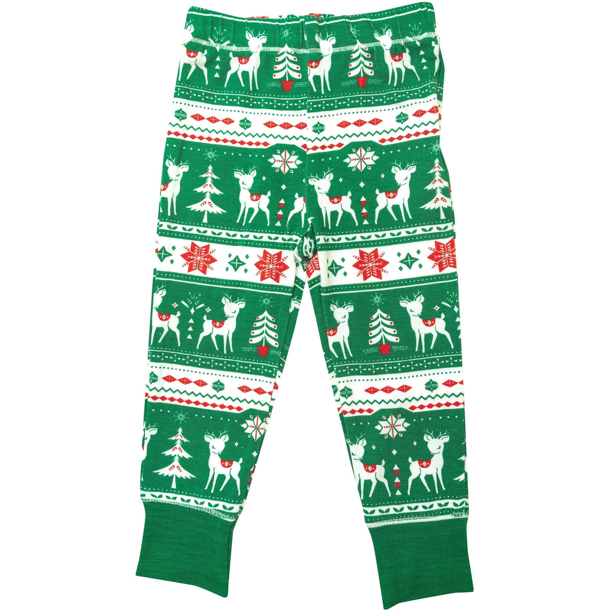 Angel Dear Vintage Deer Fair Isle Jolly Green Lounge Wear Set