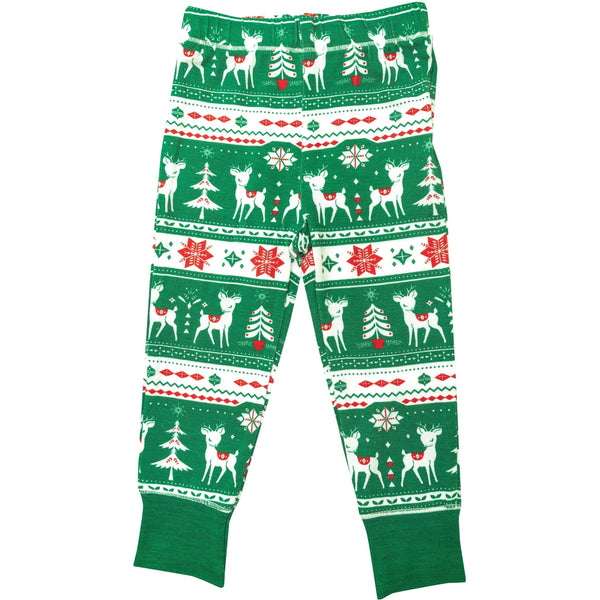 Angel Dear Vintage Deer Fair Isle Jolly Green Lounge Wear Set
