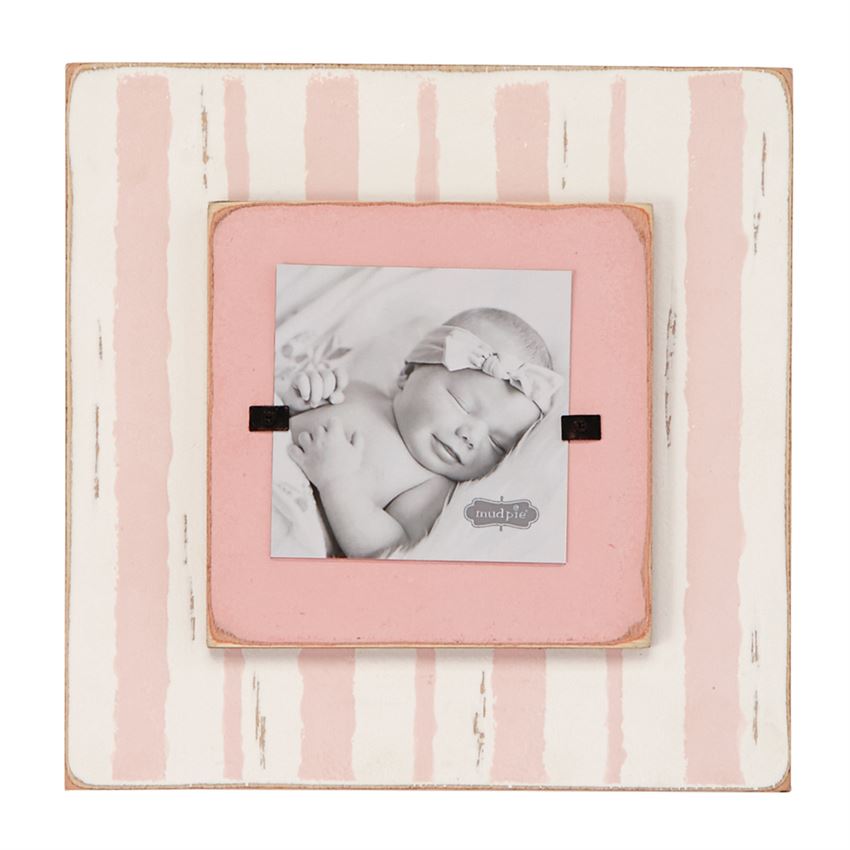 Mud Pie Layered Stripe Pink Frame