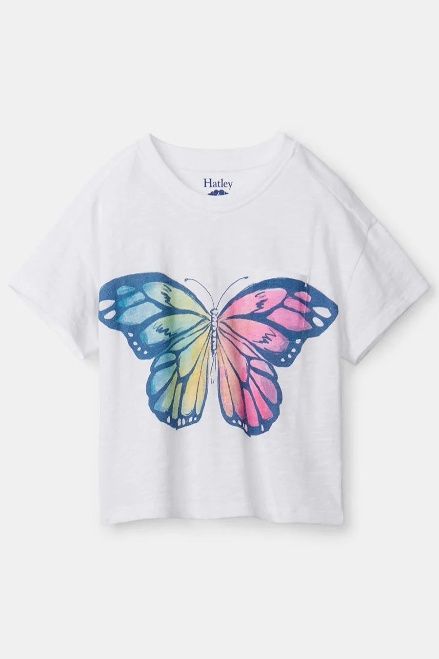 Hatley Rainbow Butterfly Front Pocket Boxy Tee