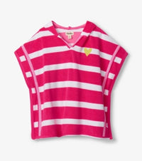 Hatley Heart Beach Stripes Terry Hooded Coverup