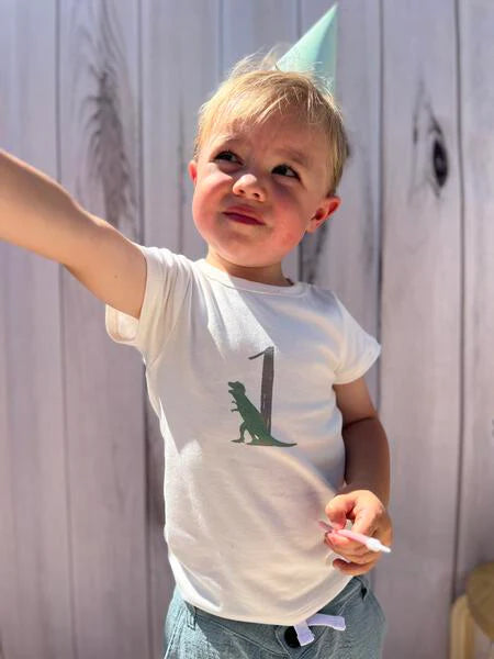 Tiny Victories 1st Birthday Dinosaur T-shirt