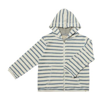 Me & Henry Cornwall Terry Zip Up | Blue/White Terry