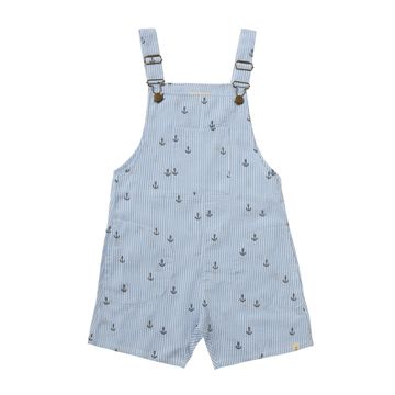 Me & Henry Galleon Woven Buckle Overalls | Anchor Seersucker