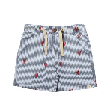 Me & Henry Crew Woven Shorts | Lobster Seersucker