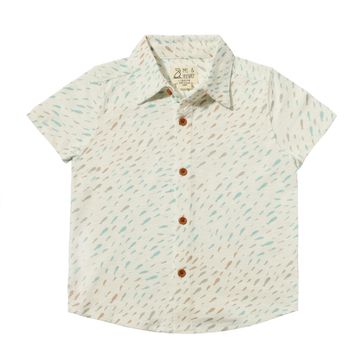 Me & Henry Tiller Printed Jersey Shirt | Natural/Aqua Flowers