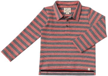 Me and Henry Midway Polo Red and Black Stripe