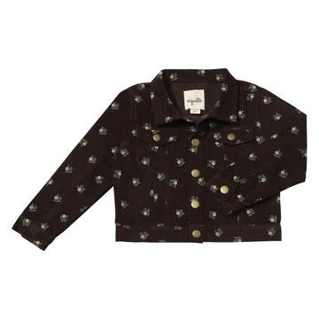 Vignette Chocolate Floral Corduroy  Wyatt Jacket