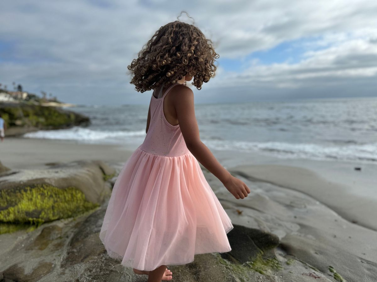 Vignette Kaia Dress- Pink Floral with Tulle