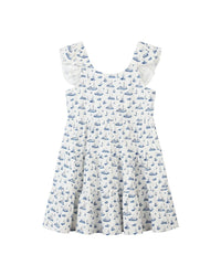 Vignette Emmie Dress- Navy Sailboats