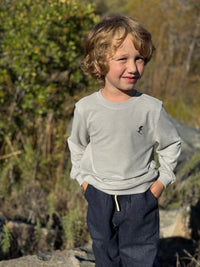 Me & Henry Jester Back Grey Ski Print Sweatshirt