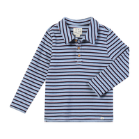 Me & Henry Buggle Cosy Fabric Polo-blue/navy stripe