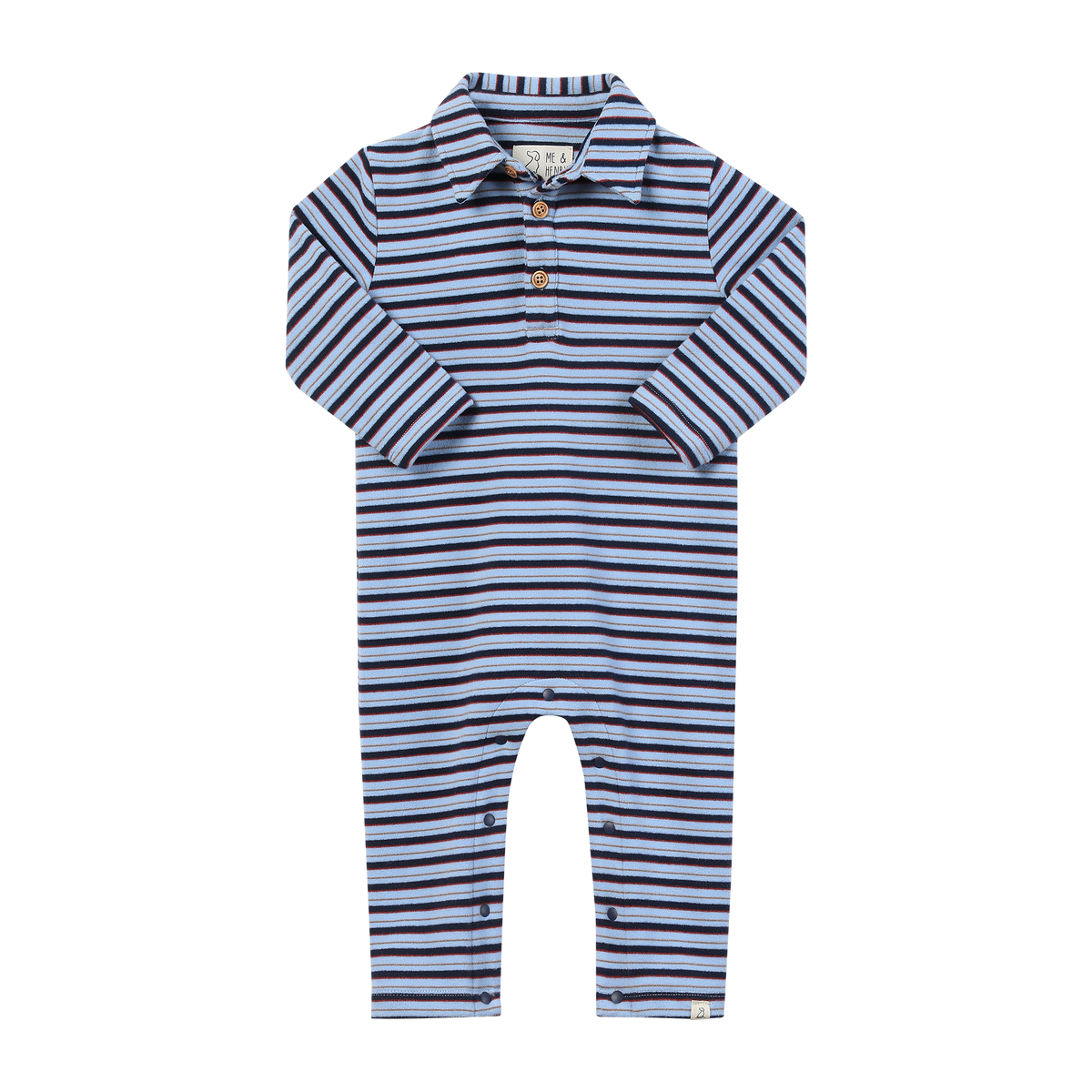 Me & Henry Snuggle Cosy Fabric Polo Romper