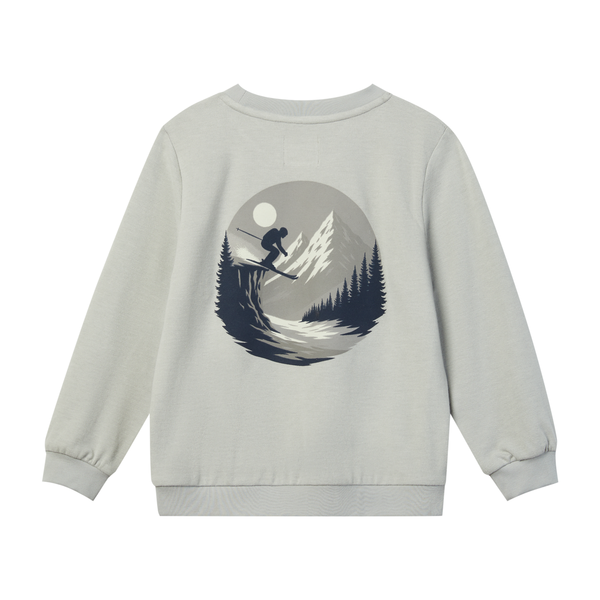 Me & Henry Jester Back Grey Ski Print Sweatshirt