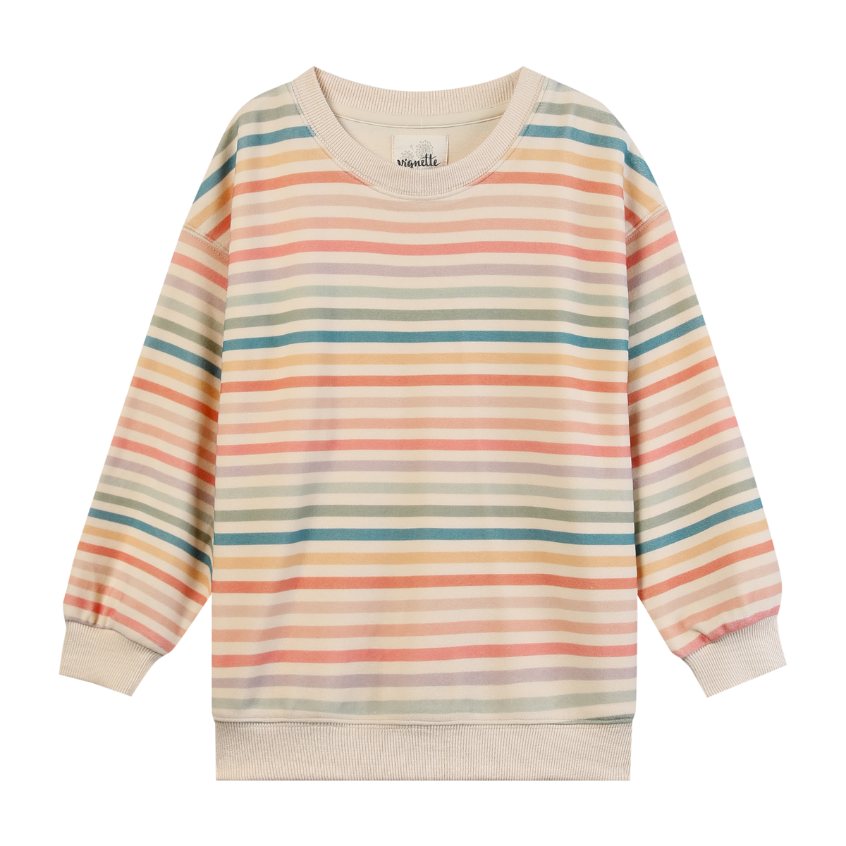 Vignette Alana Sweatshirt- Candy Stripe