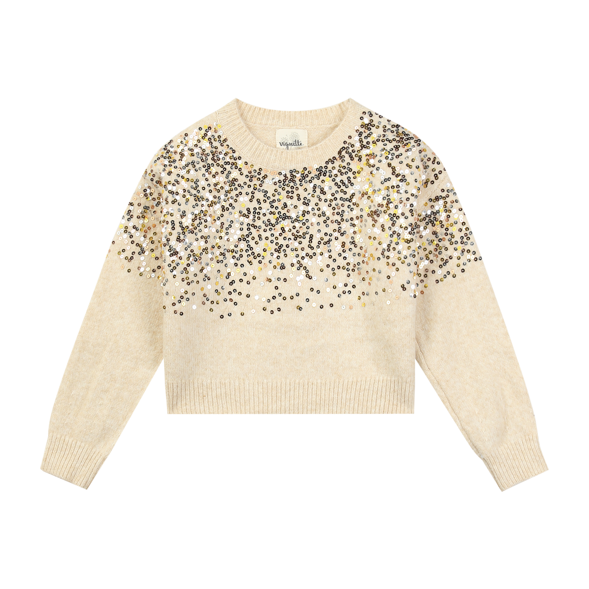 Vignette Samantha Sweater- Gold Sequin