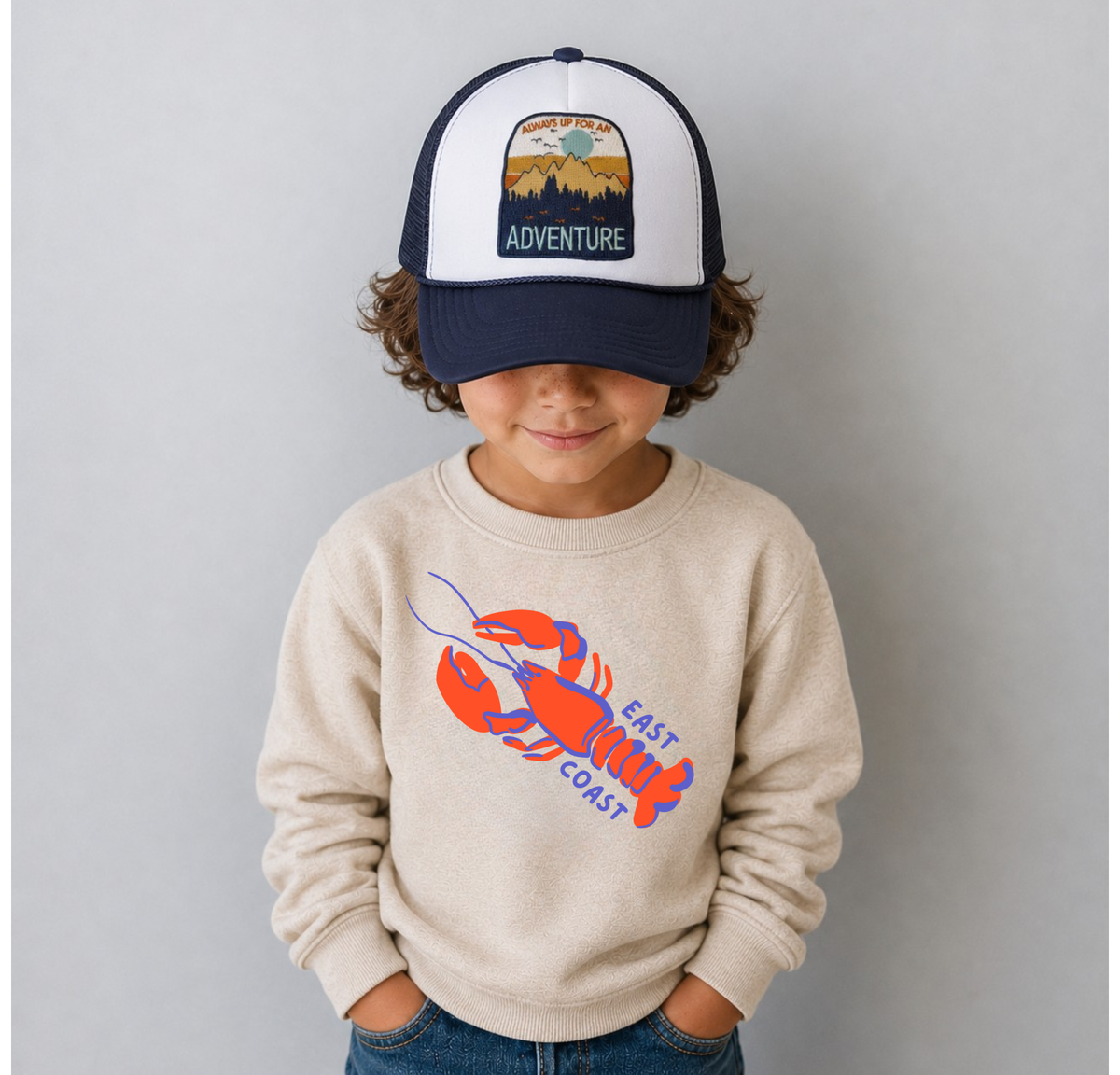 Spruce Seed - Kids Crewneck Sweatshirt- East Coast Lobster