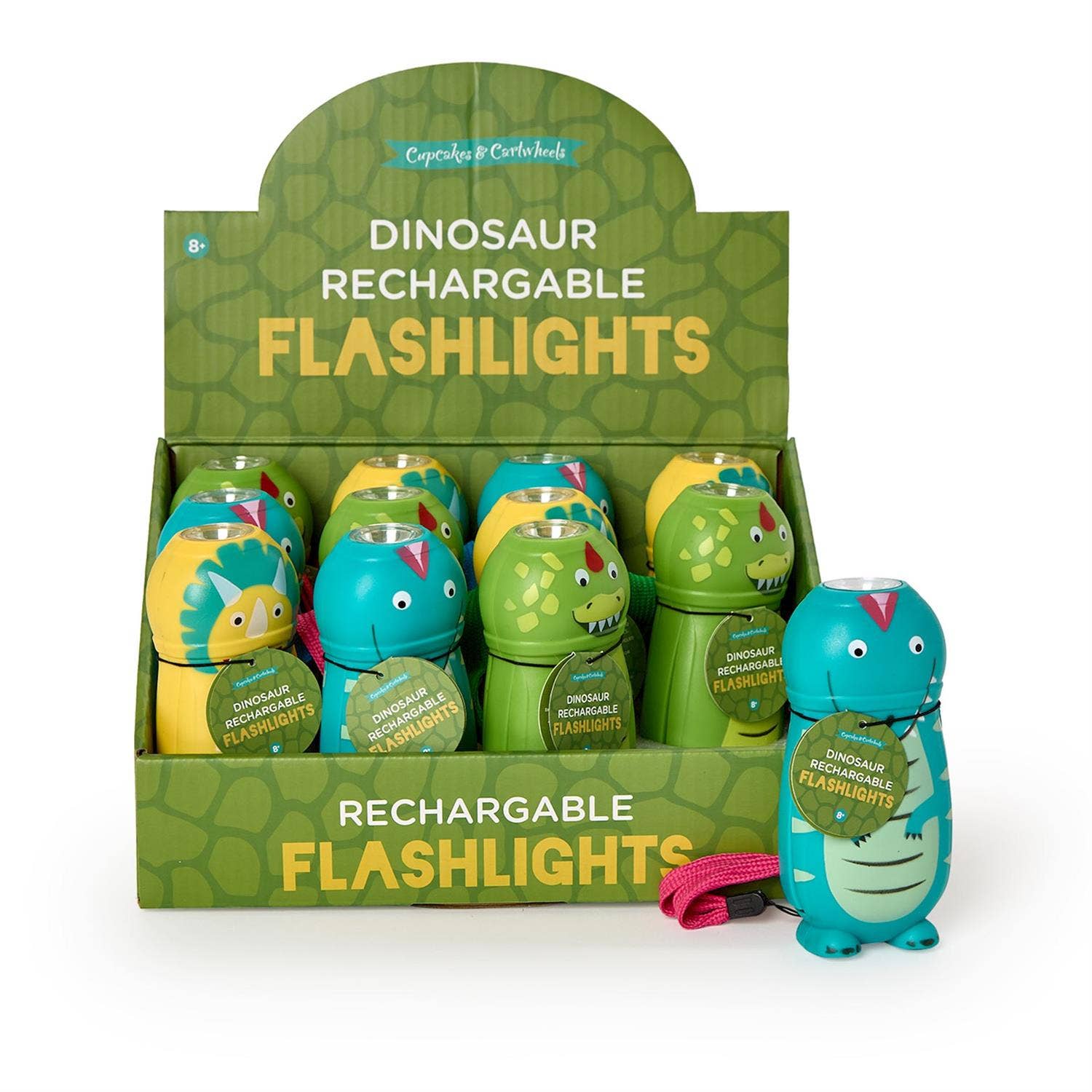 Cupcakes & Cartwheels Dino Lights Rechargeable Flashlight