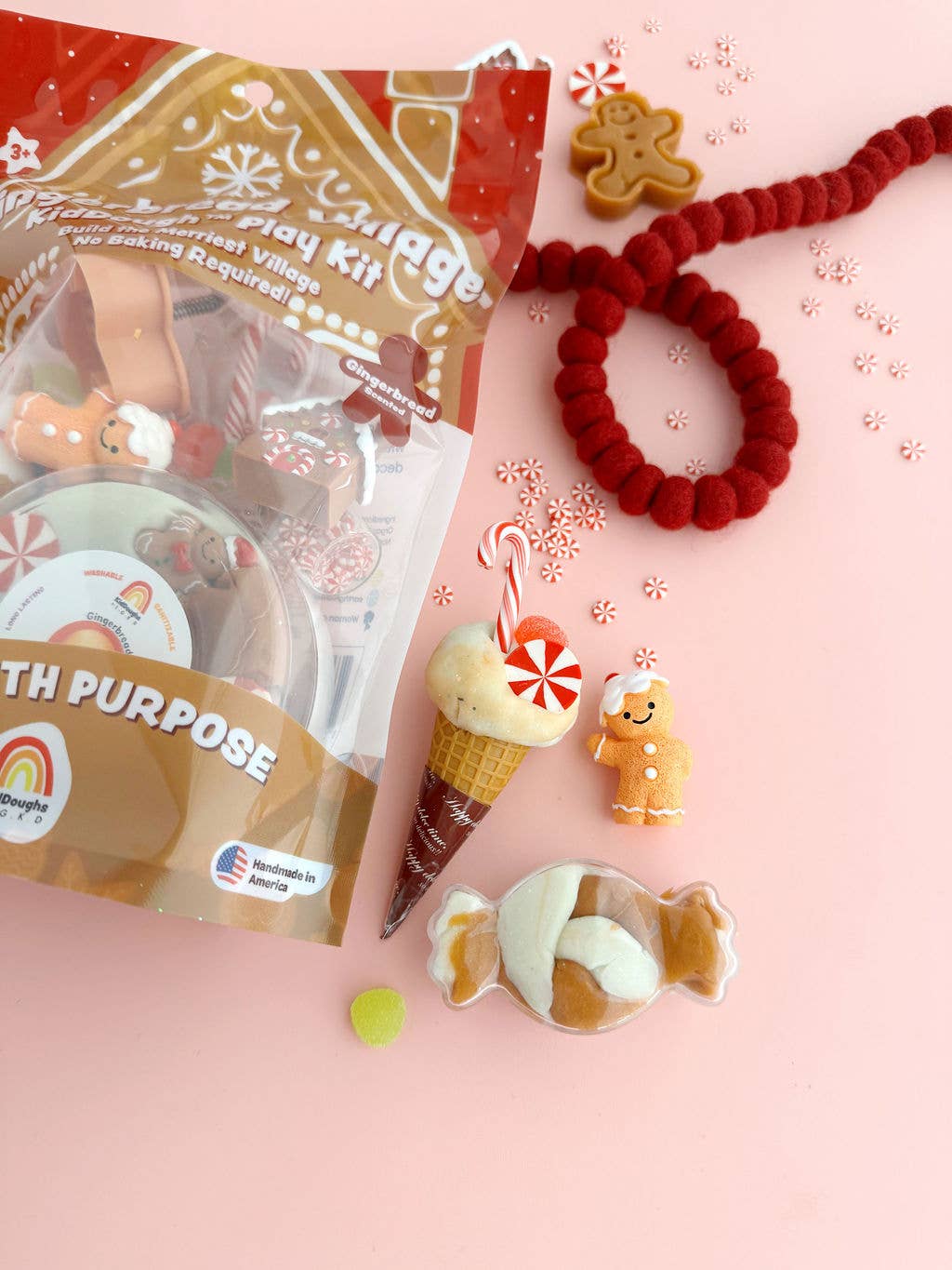 Earth Grown KidDoughs (KidDoughs by EGKD) - Gingerbread Village KidDough Play Kit