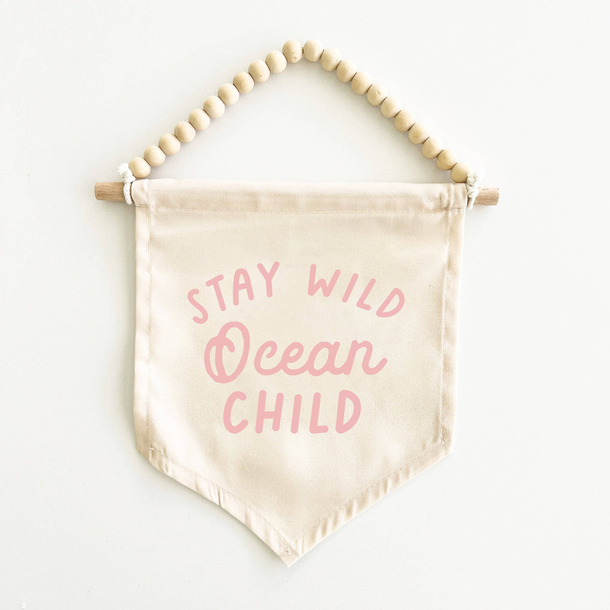 Hunny Prints - {Pink} Stay Wild Ocean Child Hang Sign