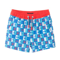 Andy & Evan - Boys Swim Trunk | Checkered Beach Icon