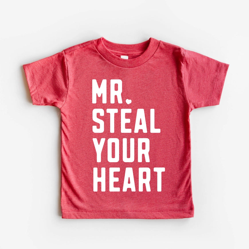 Mr Steal Your Heart Valentines Day Shirt Toddler and Youth