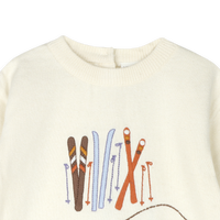 Viverano Organics - Ski Club Embroidered Baby Knit Pullover (Organic Cotton)