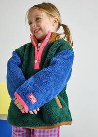 Alice & Wonder - Color Block Fleece Pullover - Pink
