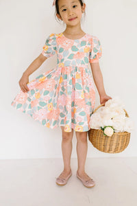 Ollie Jay Puff Twirl Dress- Soft Floral