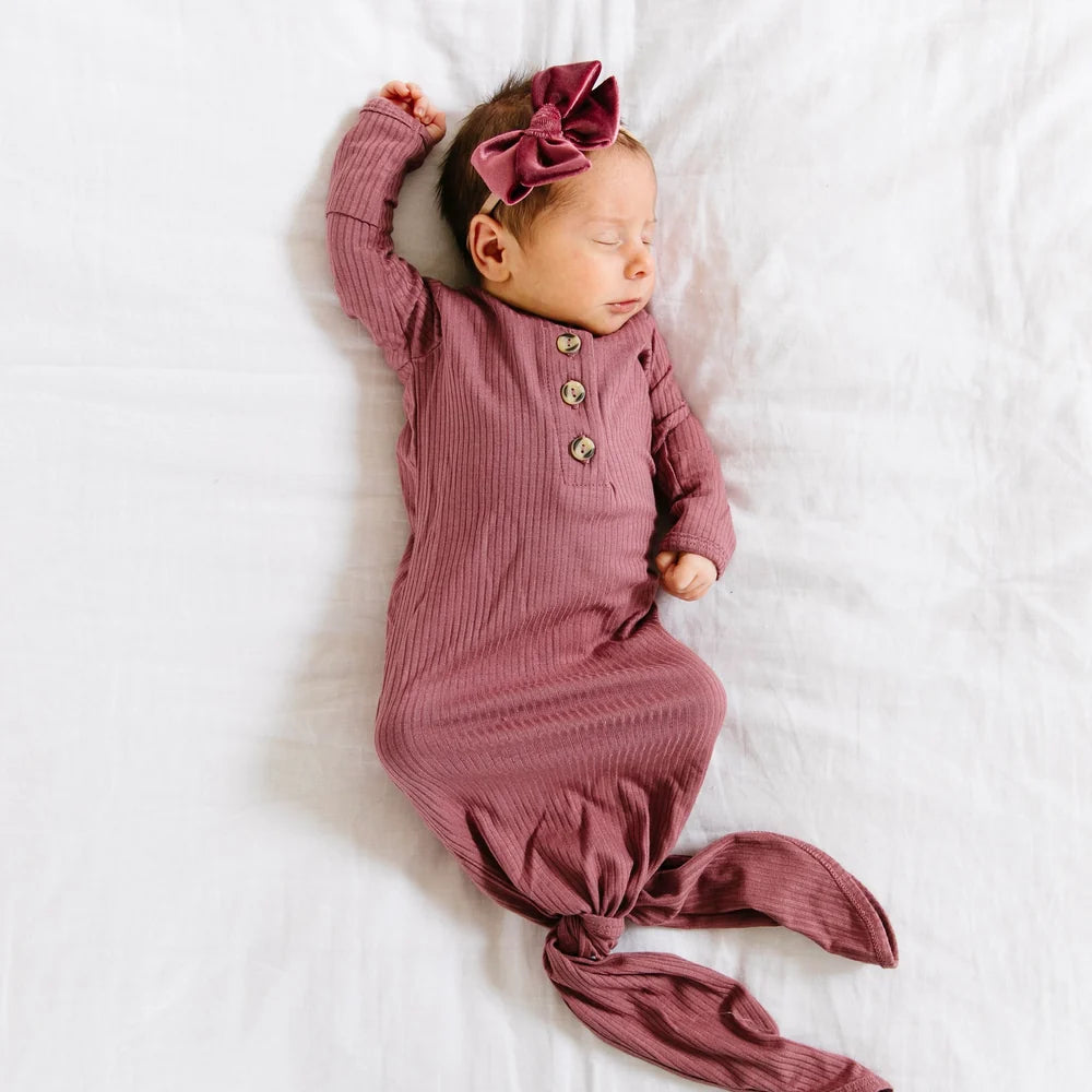 Lou Lou and Company Marjorie Ribbed Knotted Gown
