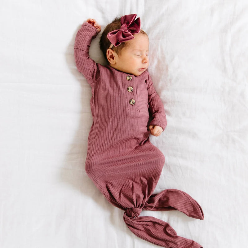 Lou Lou and Company Marjorie Ribbed Knotted Gown