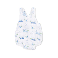 Angel Dear Baby Golf Carts Blue - Retro Sunsuit