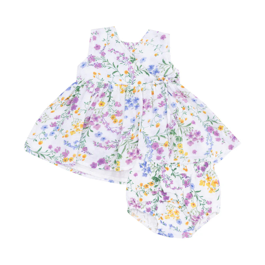 Angel Dear Kimono Dress & Bloomer - Cottage Climbing Floral