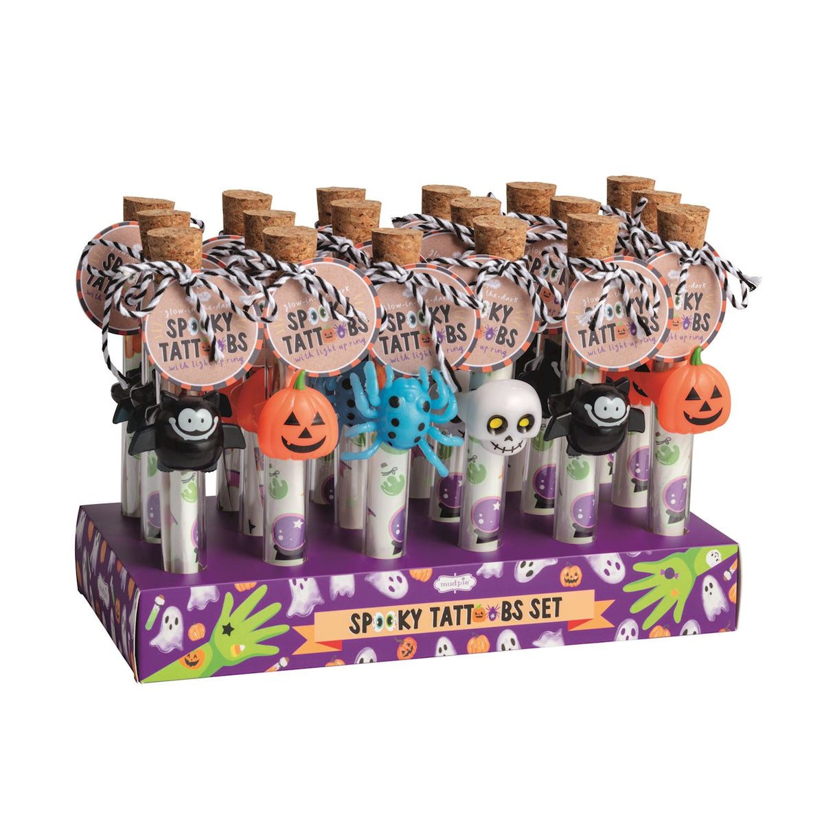 Mud Pie Spooky Tatoob & Ring Sets