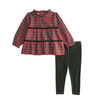 Mud Pie Tartan Tunic & Legging Set