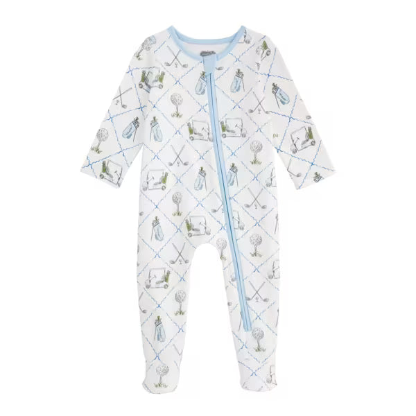 Mud Pie Blue Golf Baby Sleeper