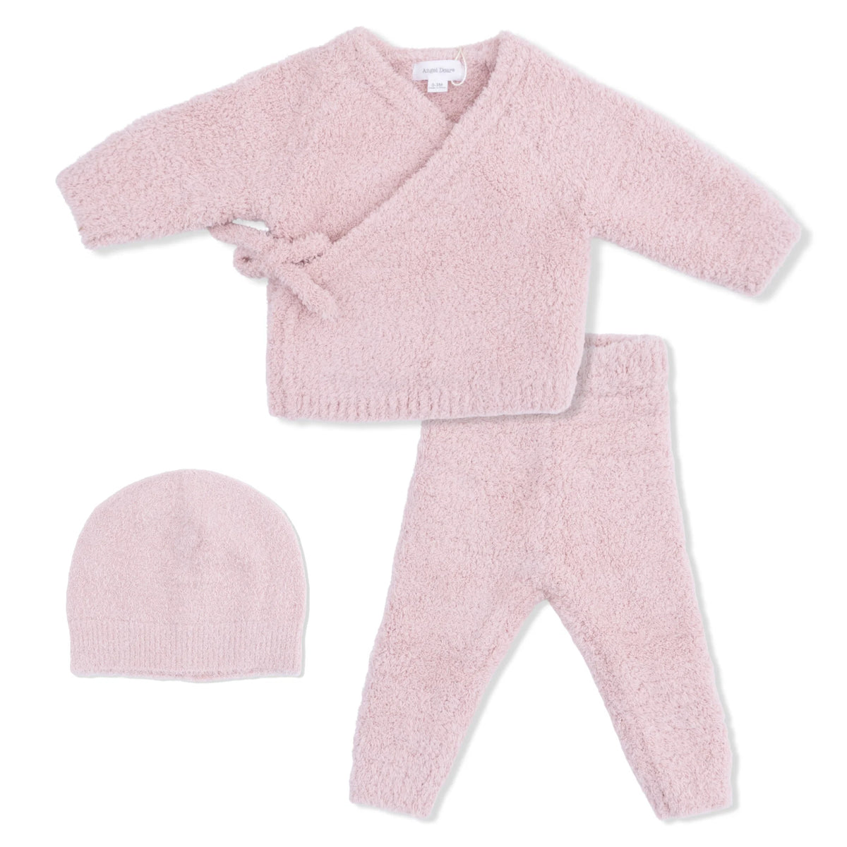 Angel Dear Chenille Blush Kimono Take Me Home 3 Piece Set