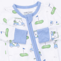 Angel Dear Golf Carts Blue Convertible Romper